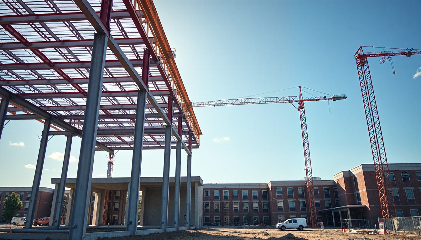 BCS Performing Arts Center Construction Progresses Despite Weather Delays