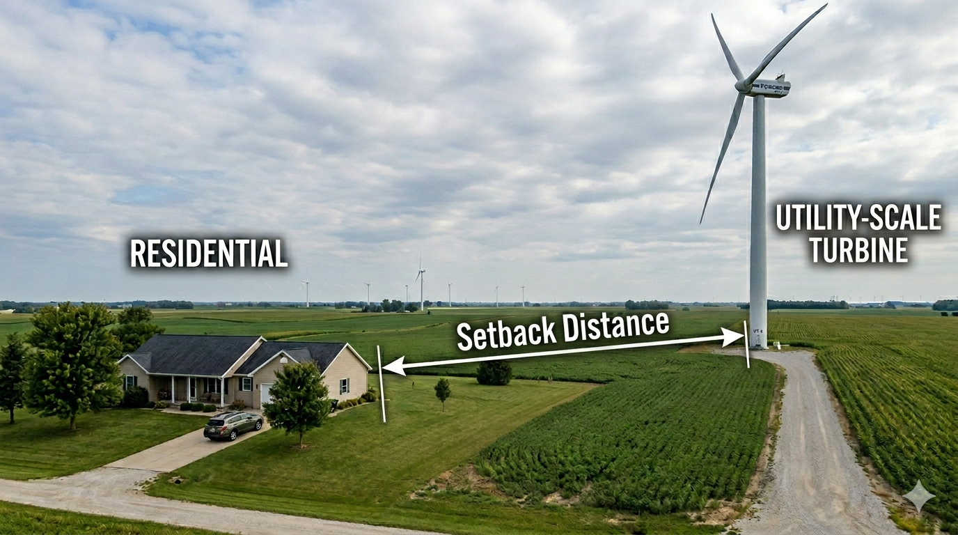 Wind Farm Setbacks in County Agreement Sit at the Low End of National and Industry Standards