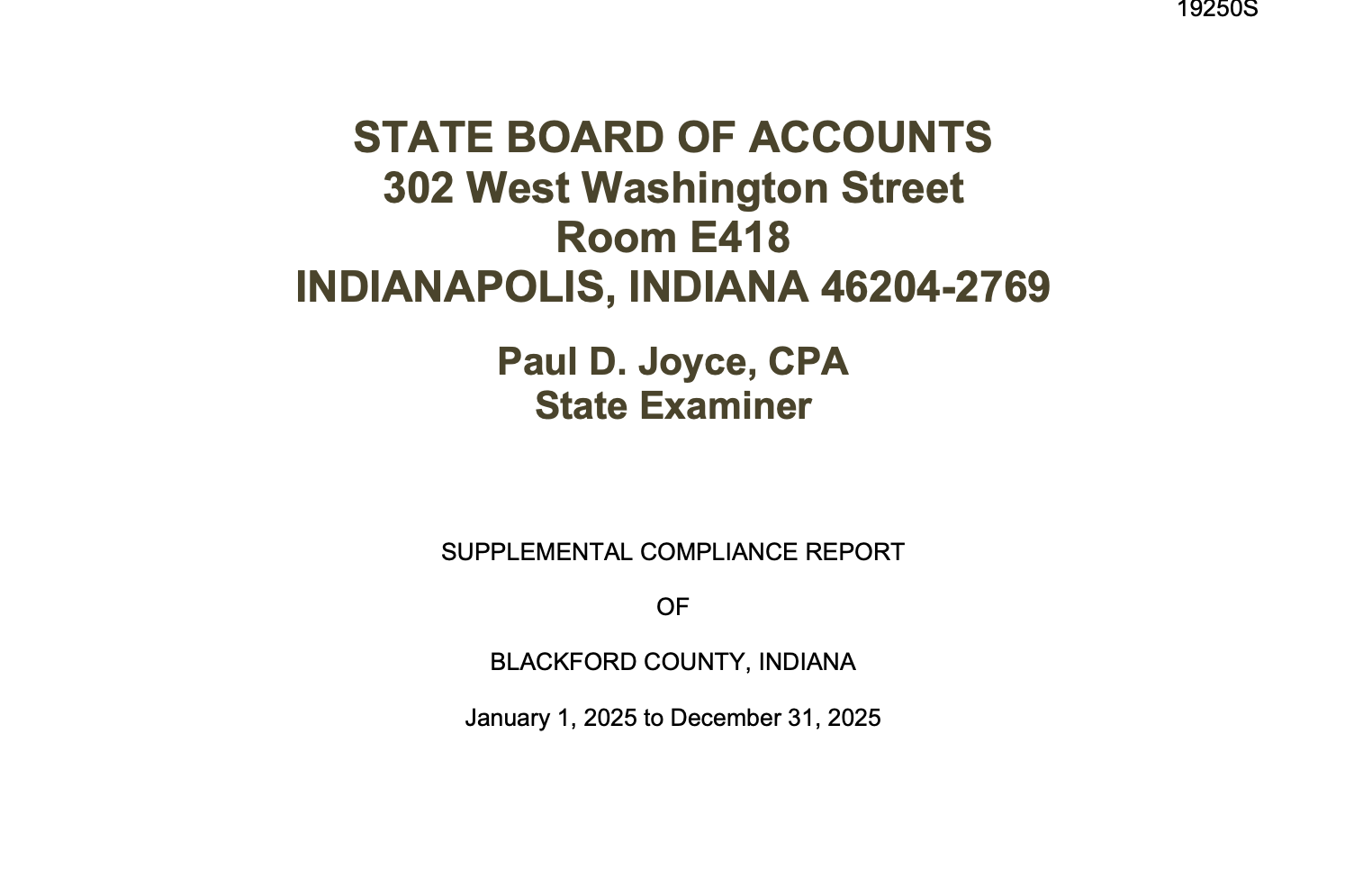 Blackford County Audit Says Federal Reporting Errors Carried Into 2025